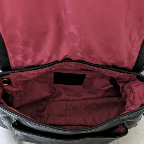 COACH Legacy Black Leather Hobo Ali Handbag - Picture 2 of 10